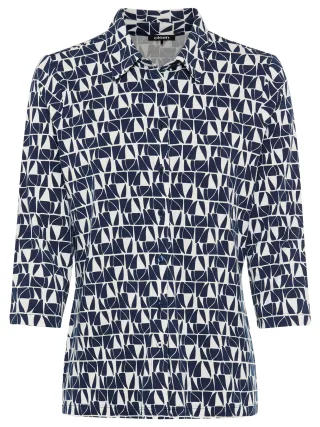 Olsen - Blouse Jersey Long Sleeves ink blue - Gr. - 40