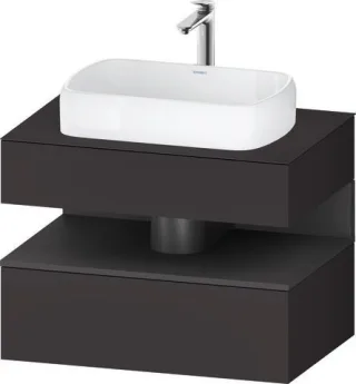 Duravit Qatego Konsolenwaschtischunterbau wandhängend Graphit Supermatt 800x550x600 mm - QA473004980 QA4730049800000