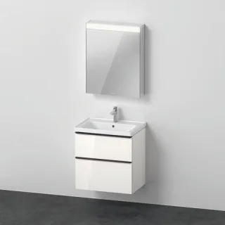 Duravit D-Neo Möbelwaschtisch mit Waschtischunterbau und Spiegelschrank 650x480x2000 mm - DE0115R222 DE0115R2222