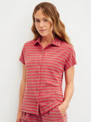 CALIDA - WOMEN Shirt short-sleeve timeless taupe - Gr. - S