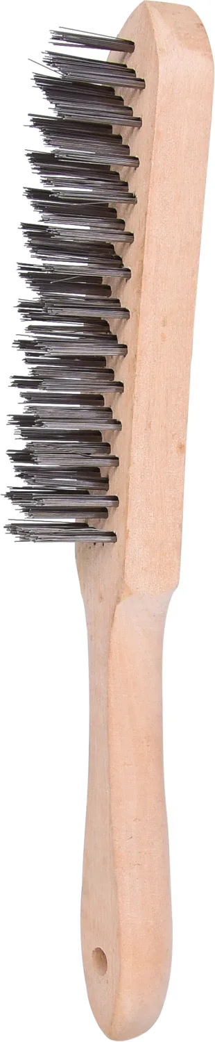 KS Tools Edelstahl Handdrahtbürste 4-reihig, 290mm - 201.2306
