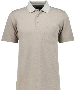 RAGMAN - Softknit-Polo fishnet walnuss - Gr. - L