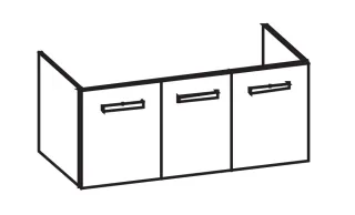 Artiqua 413 Waschtischunterschrank für Xeno2 500551, 500552, 500550 (127020, 127023, 127025) Sanremo 413-WU3T-K132-7145-428