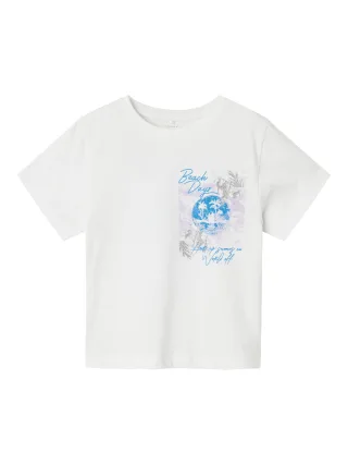 NAME IT - NKFJATRINE LOOSE SS TOP bright white - Gr. - 122/128