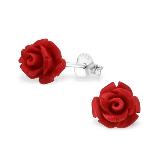 Rosen Ohrringe aus 925 Silber