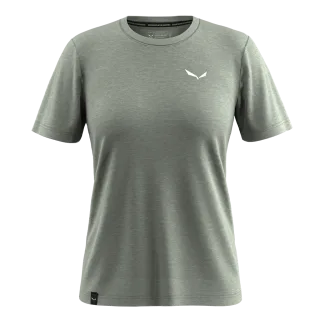 SALEWA - Eagle Minilogo Merino T-Shirt Damen - Grün (Gr.38)