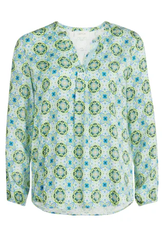 CARTOON - Blusenshirt green/blue - Gr. - 38