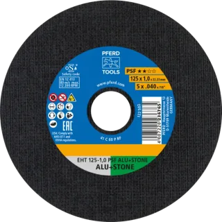 PFERD TOOLS Trennscheibe EHT gerade Universallinie PSF ALU+STONE für Alu/NE-Met./Stein/PVC, 10 Stück - 61819015