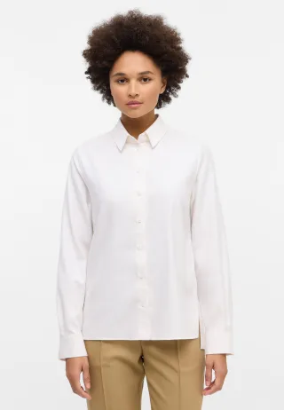 ETERNA - Bluse Flanell Langarm off-white - Gr. - 48/Langarm