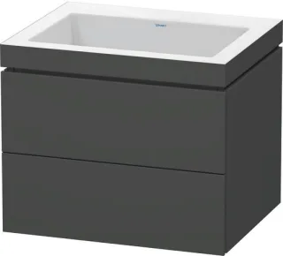 Duravit L-Cube c-bonded Set wandhängend Graphit Matt 600x480x500 mm - LC6926N4949 LC6926N4949