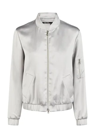 Marc Aurel - Blouson Jacke aus Stretch-Satin silver grey - Gr. - 46