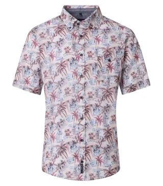 CASAMODA - Freizeithemd Kurzarm rot - Gr. - XL