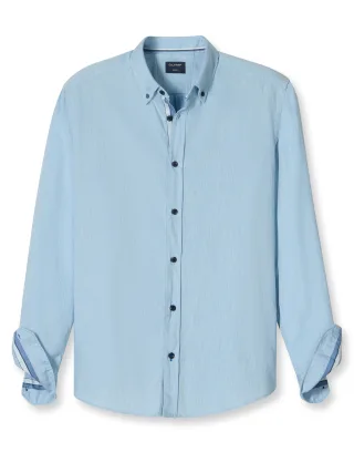 OLYMP - Regular Fit: Freizeithemd blau - Gr. - XL