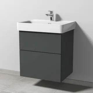 Sanipa 3way Waschtischunterbau zu Laufen Pro S Waschtisch mit 2 Auszügen, Anthrazit-Matt SM76622