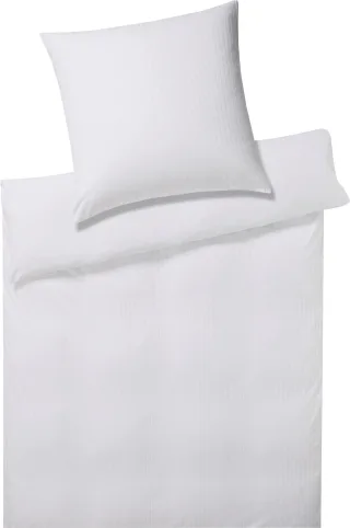 Elegante Bettwäsche "Solid Stripe" 2 Stk. angenehmes Hautgefühl
