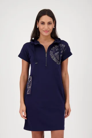 monari - Sweatkleid mit Kapuze navy blue - Gr. - 38