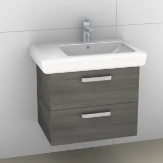 Artiqua 413 Waschtischunterschrank für IT! 122970 Graphit Struktur quer, 413-WU2L-K111-7098-401 413-WU2L-K111-7098-401