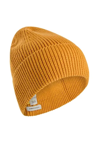 camel active - Beanie aus einem Baumwoll-Kaschmir Mix burned yellow - Gr. - OS