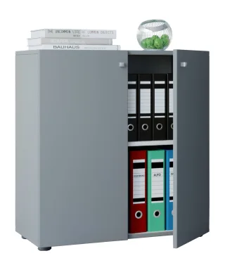 VCM Aktenschrank "Büroschrank Bücher Ordner Aktenschrank Lona 2fach" 1 Stk. tlg.