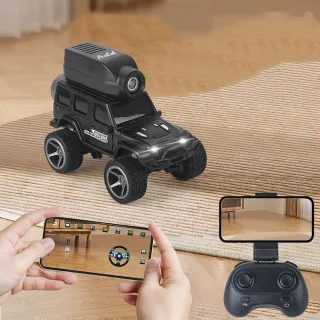 KFPlan KF32 1/64 2.4G 4WD Alloy Mini Desk RC Car Proportional Control Crawler W/ 480p Top-Mounted FPV Camera Vehicle Mod