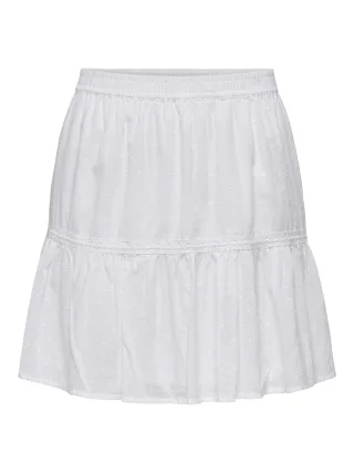 ONLY - ONLDEFFIE DOBBY SHORT SKIRT WVN cloud dancer - Gr. - XL