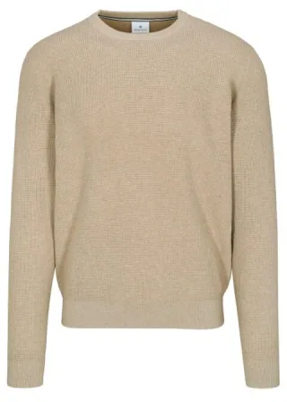BASEFIELD - Rundhals Pullover sand mel. - Gr. - XXL