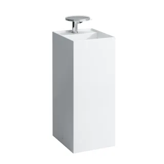 LAUFEN Waschtisch freistehend Kartell · LAUFEN 375x435, 2 Hahnlöcher, weiß, 81133.1, 8113310008151 H8113310008151