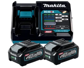 Makita Power Source Kit Li 40V inkl. Schnellladegerät & 2x 2,5Ah Akkus im Karton - 191L76-1