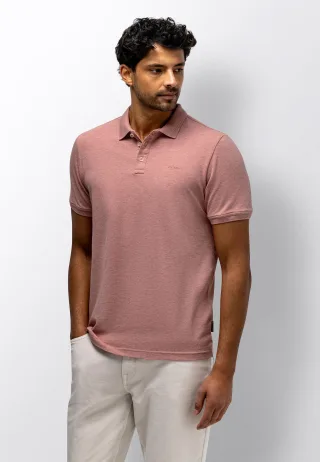 State of Art - Piqu�-Poloshirt aus Baumwoll-Stretch alt rosa uni - Gr. - XXL