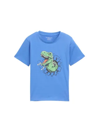 tom tailor kids - T-Shirt mit Print soft mid blue - Gr. - 92/98