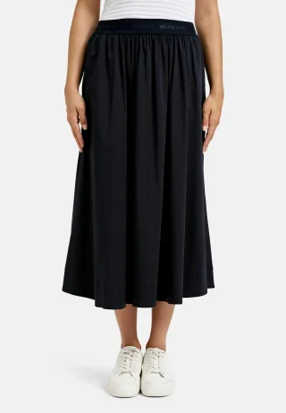 Milano Italy - Midiskirt w elastic waistband navy - Gr. - 46
