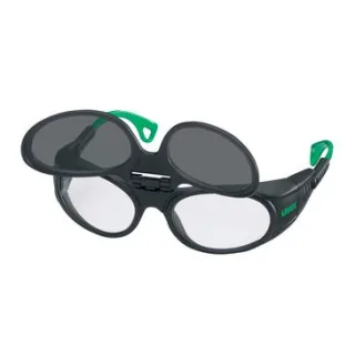 uvex Schweißerschutz-Bügelbrille mit flip-up schwarz/grün/transparent - 9104043