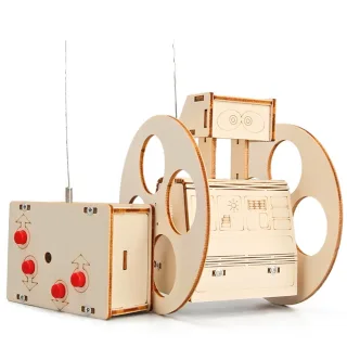 Wooden Remote Controlled Balancing Robot Model Assembly Kit DIY Children's Science Experiment Education Puzzle Toy Stude