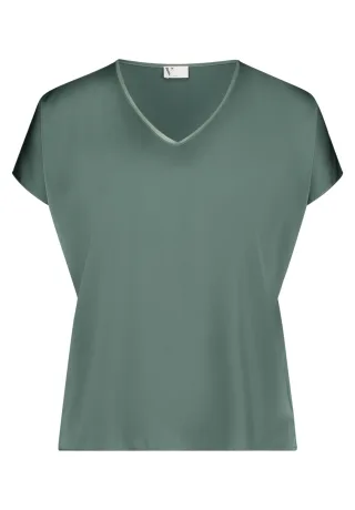 V by Vera Mont - Satin-Bluse evening green - Gr. - 38
