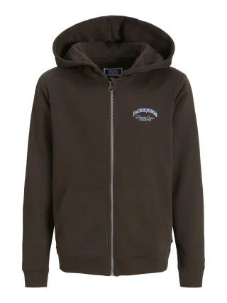 JACK&JONES - JJEBRANDES BACKP RLX SWEAT ZIP HOOD JNR - Gr. - 152