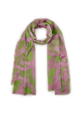 Softer Schal aus feinem Bambus mit Blumenmuster pink - Gr. - one size
