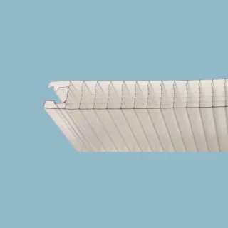Polycarbonat Stegsiebenfachplatte | Clickpaneel | Thermo | 40 mm | Breite 500 mm | satiniert | glasklar