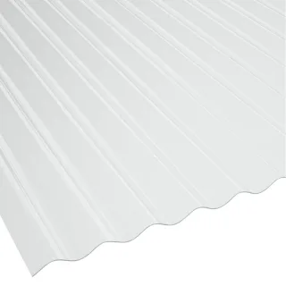 PVC Lichtplatte | BioLine | Wellplatte | 76/18 | 1,4 mm | Breite 900 mm | glasklar