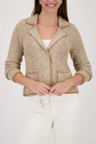 monari - Blazer mit Tweed-Struktur biscotti - Gr. - 38