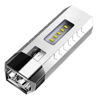 2*LED+5*COB Three Light Sources Flashlight 18650 USB Rechargeable Portable WaterproofLed Torch With Power Bank Functio