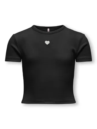 KIDS ONLY - KOGELVA JUNE EMB S/S TEE CS JRS Black - Gr. - 134/140