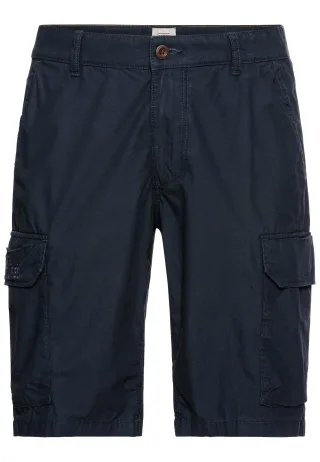 camel active - Regular Fit Cargo Shorts mit Minimal Print night blue