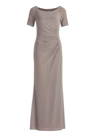 Vera Mont - Abendkleid taupe/silver - Gr. - 38