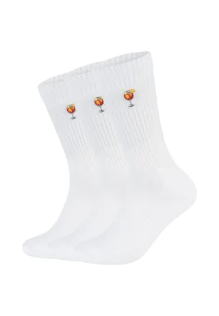 Flip Sox Socken "Tennissocke mit Motiv 3er Pack" 3er Pack Baumwolle aus kontrolliertem Anbau, Feine Motiv-Stickerei für dezenten Look