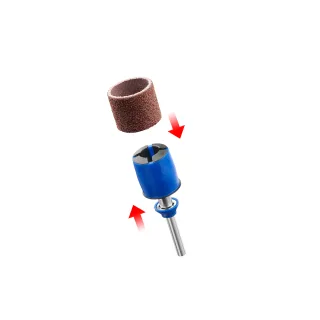 DREMEL SC407 EZ SpeedClic Aufspanndorn Ø 13,0 mm + 408 Schleifband, Körnung 60 + 432 Schleifband Ø 1 - 2615S407JA