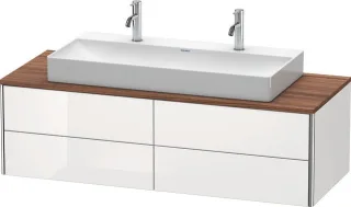 Duravit XSquare Konsolenwaschtischunterbau wandhängend Weiß Hochglanz 1400x548x400 mm - XS4915M8585 XS4915M8585