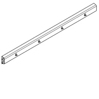 KWC Aquarotter Armatureneinheit, Edst., W.-Mont., 4 Waschplätze, 2400 mm, Wasser links, 3600000335 3600000335