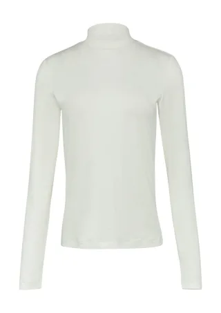 s.Oliver Red Label - Schmal geschnittenes Langarmshirt aus Viskosemix weiß - Gr. - 38