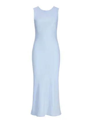 JJXX - JXROSIE SATIN OPEN BACK SL DRESS WVN Skyway - Gr. - M