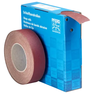 PFERD TOOLS Korund Schleifbandrolle Gewebe SBR Breite 38mm für universelle Anwendung - 45016412